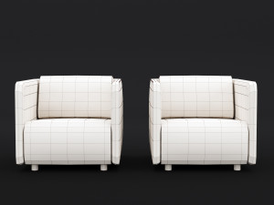 modern leather chair 3Dモデル