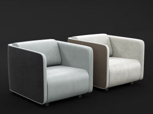 modern leather chair 3Dモデル