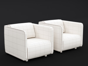 modern leather chair 3Dモデル