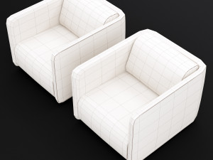modern leather chair 3Dモデル