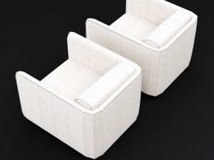 modern leather chair 3Dモデル