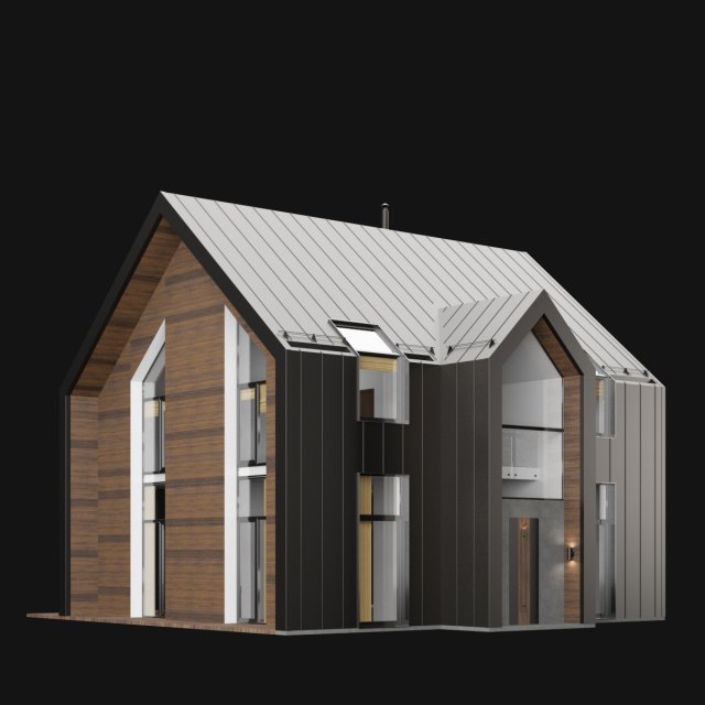 modern house 06 Model 3D .c4d .max .obj .3ds .fbx .stl .blend 