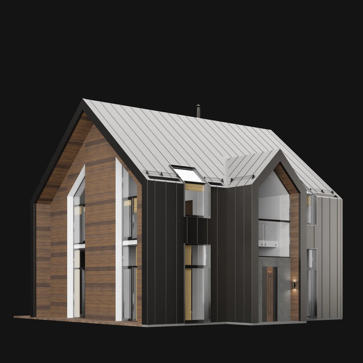 modern house 06 3D Model .c4d .max .obj .3ds .fbx .stl .blend 