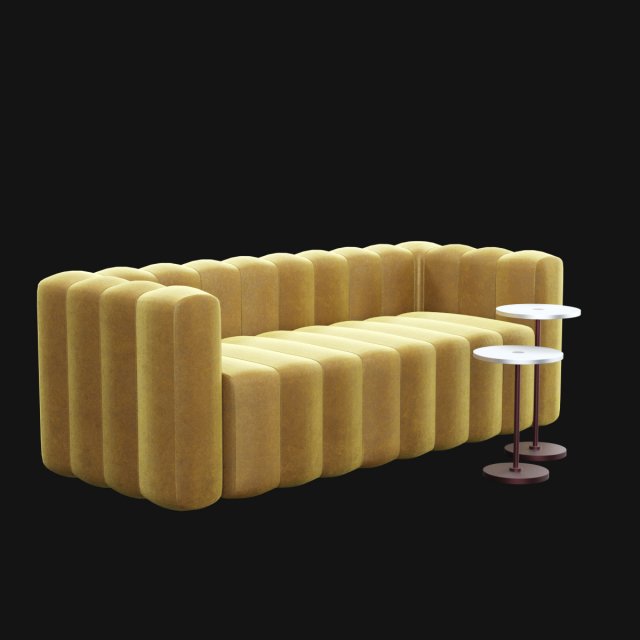 modern velvet sofa Modelo 3D .c4d .max .obj .3ds .fbx .stl .blend 