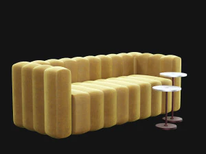canapé moderne en velours Modèle 3D