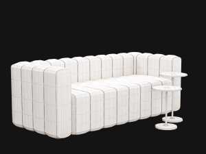 modern velvet sofa Modelo 3D