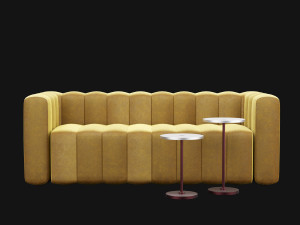 modern velvet sofa Modelo 3D