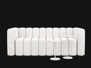 modern velvet sofa Modelo 3D