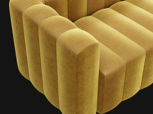 modern velvet sofa Modelo 3D