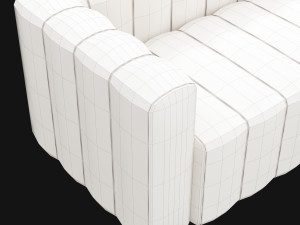 modern velvet sofa Modelo 3D