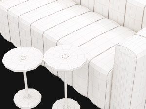 modern velvet sofa Modelo 3D