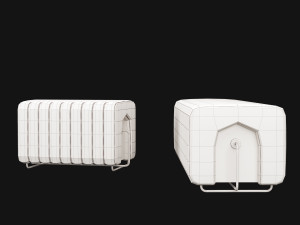 stool and bench rivers from mezzo collection 3D मॉडल