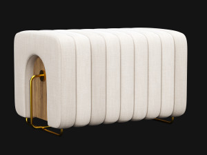 stool and bench rivers from mezzo collection 3D मॉडल
