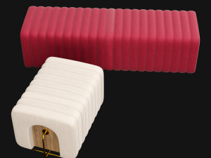 stool and bench rivers from mezzo collection 3D मॉडल