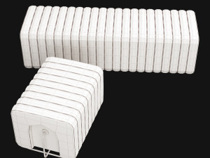 stool and bench rivers from mezzo collection 3D मॉडल