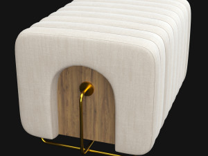 stool and bench rivers from mezzo collection 3D मॉडल