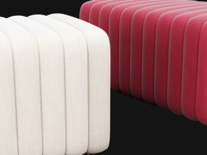 stool and bench rivers from mezzo collection 3D मॉडल
