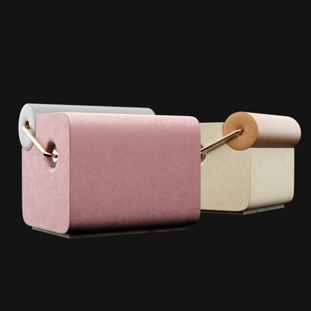pouf rollins stool from mezzo collection 3D Model .c4d .max .obj .3ds .fbx .stl .blend 