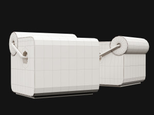 pouf rollins stool from mezzo collection 3D Model