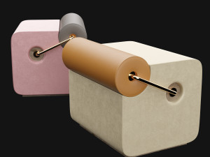 pouf rollins stool from mezzo collection 3D Model