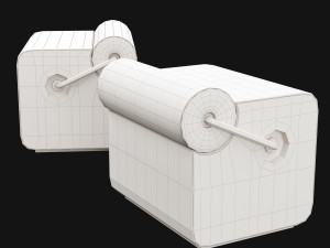 pouf rollins stool from mezzo collection 3D Model