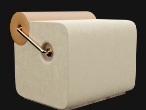 pouf rollins stool from mezzo collection 3D Model