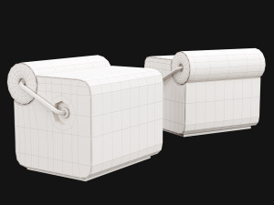 pouf rollins stool from mezzo collection 3D Model