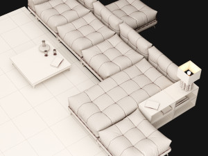 big modern sofa Modelo 3D