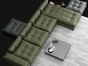 big modern sofa Modelo 3D