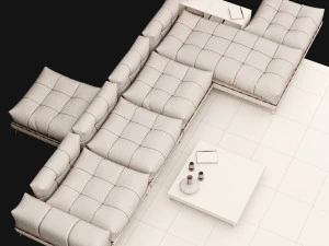 big modern sofa 3D Model