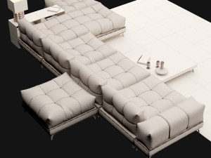 big modern sofa Modelo 3D