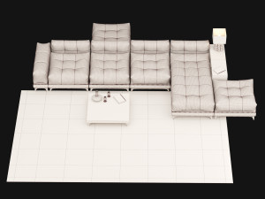 big modern sofa Modelo 3D