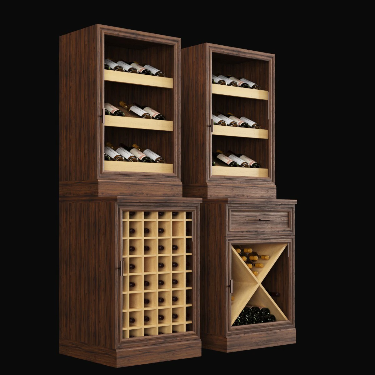 vigliant wine cabinet 3D Model .c4d .max .obj .3ds .fbx .stl .blend 