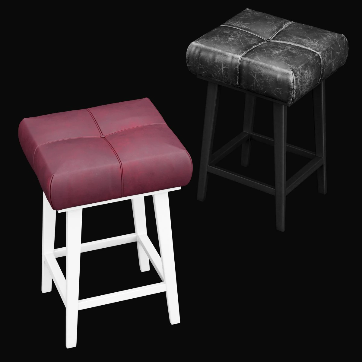 bar chair 4 3D Model .c4d .max .obj .3ds .fbx .stl .blend 