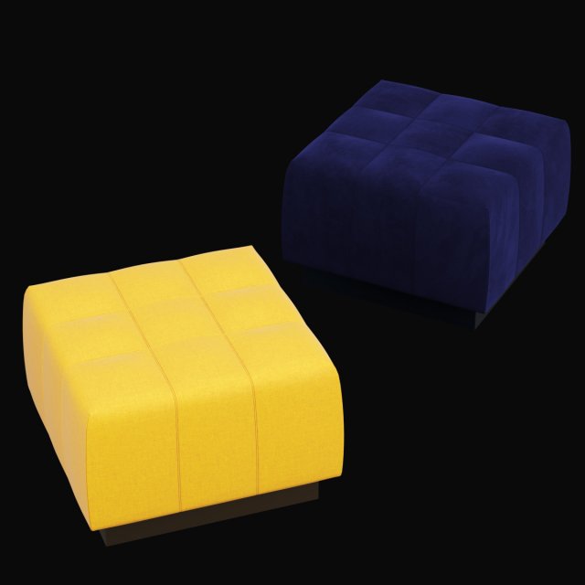 pouf 3 3D Model .c4d .max .obj .3ds .fbx .stl .blend 