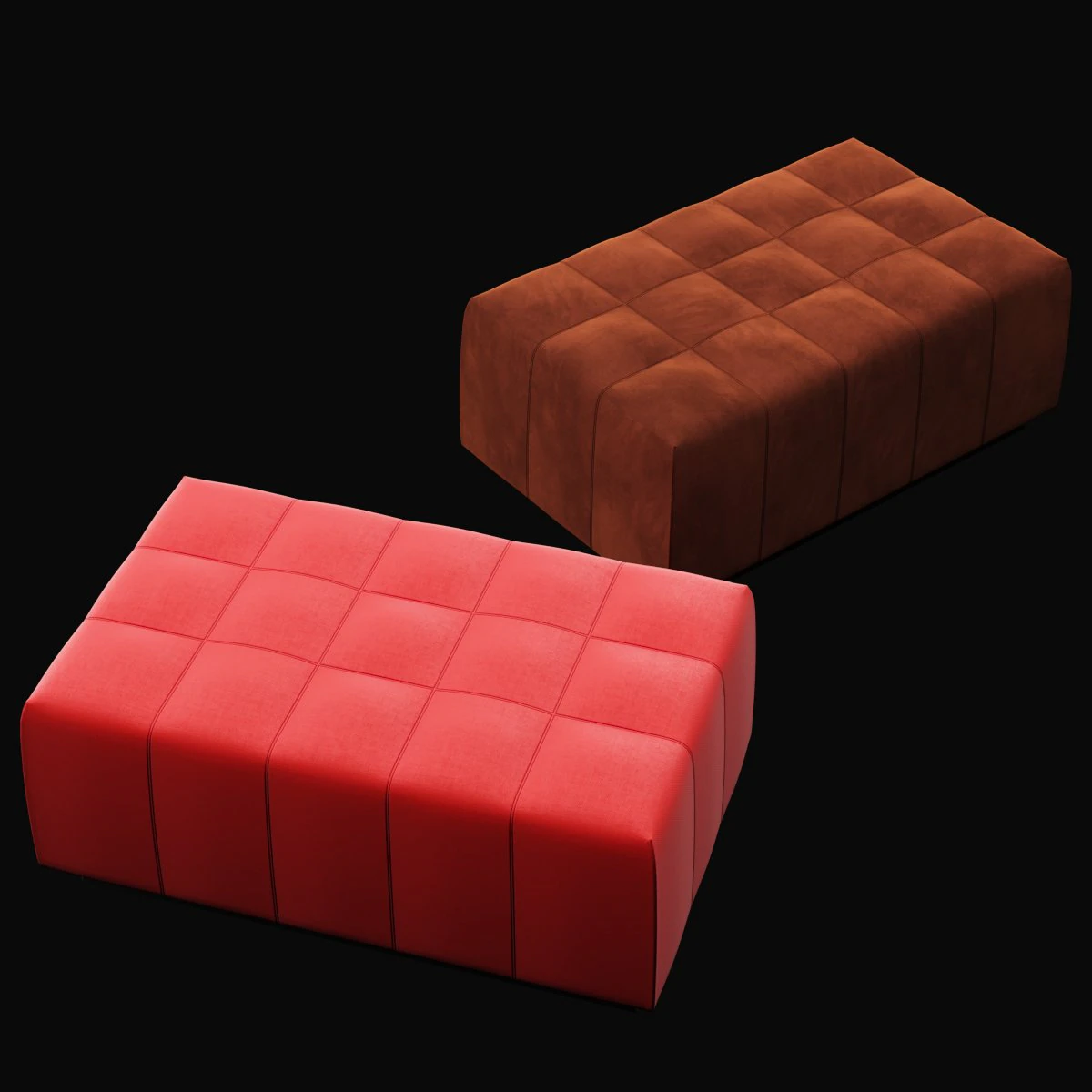 pouf 3 big 3D Model .c4d .max .obj .3ds .fbx .stl .blend