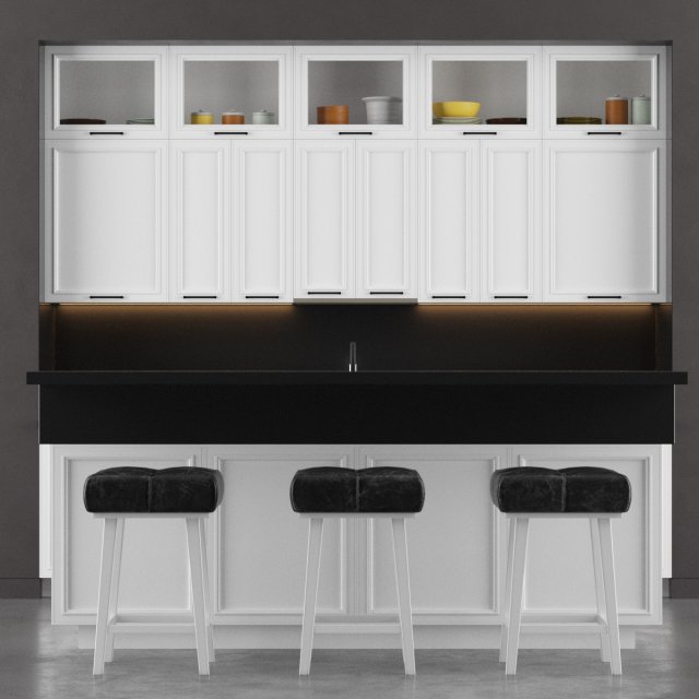 kitchen 4 3D Model .c4d .max .obj .3ds .fbx .stl .blend