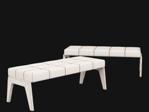 bed bench 9 Model 3D