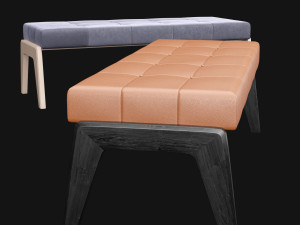 bed bench 9 Model 3D