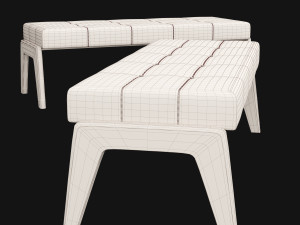 bed bench 9 Model 3D