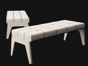 bed bench 9 Model 3D