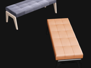 bed bench 9 Model 3D