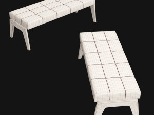 bed bench 9 Model 3D