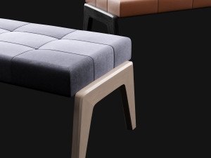 bed bench 9 Model 3D