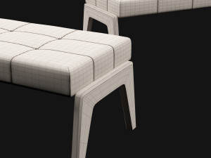 bed bench 9 Model 3D