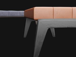 bed bench 9 Model 3D