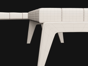 bed bench 9 Model 3D