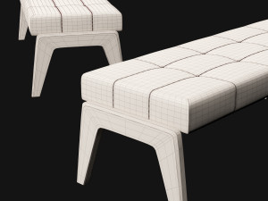 bed bench 9 Model 3D