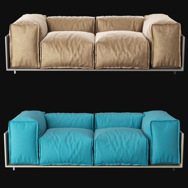 Modern sofa 3D Model .c4d .max .obj .3ds .fbx .stl .blend 