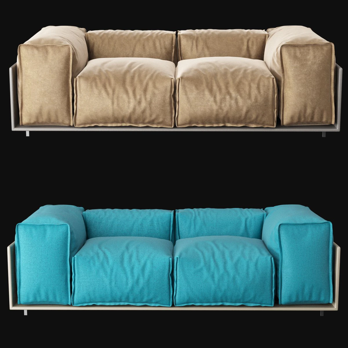 Modern sofa 3D Model .c4d .max .obj .3ds .fbx .stl .blend 